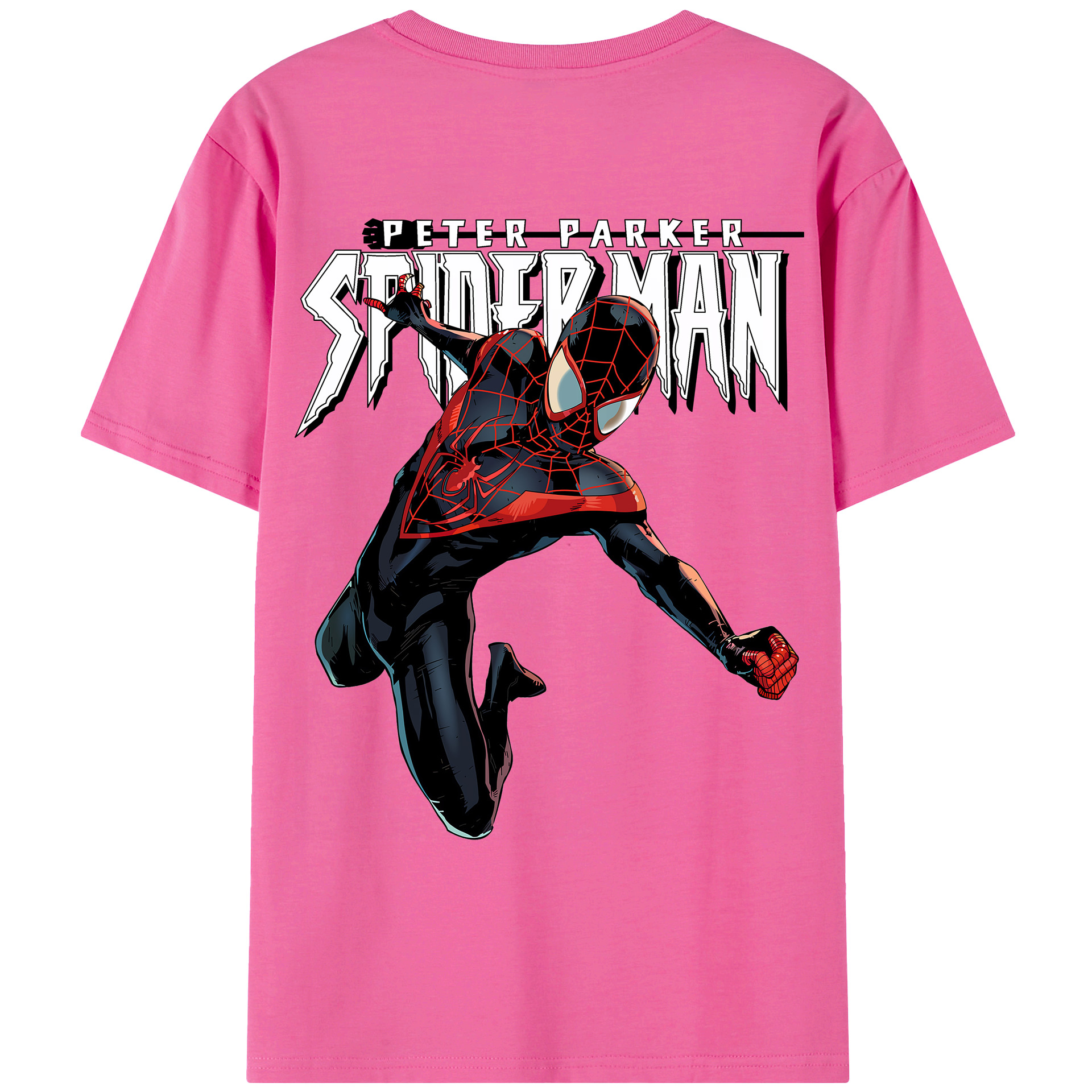 （画像用） Spider Man スパイダーマン レディース半袖Tシャツ(バックプリント)